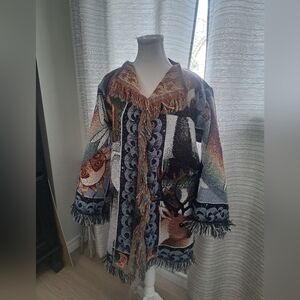 Upcycled Handmade Tapestry Noah's Ark Jacket